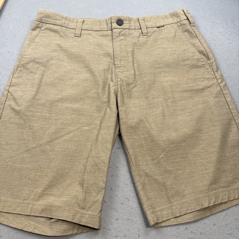 Hurley Hybrid Board Shorts Men's 32 TAN Surf Swim Skate Chino Walk Shorts